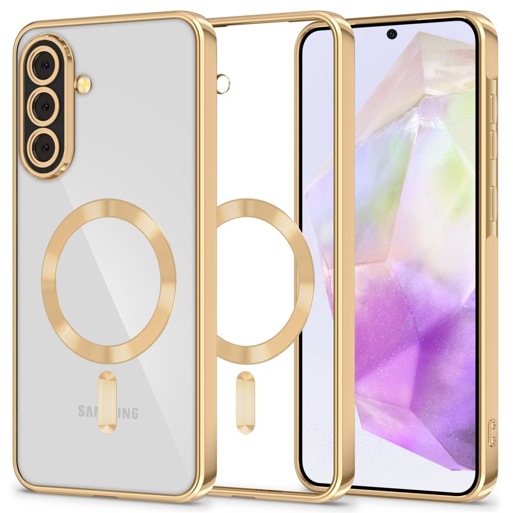 Aizsargvāciņš Samsung Galaxy A37 5G - Transparent – Tech-Protect MagFlex MagSafe, zelta