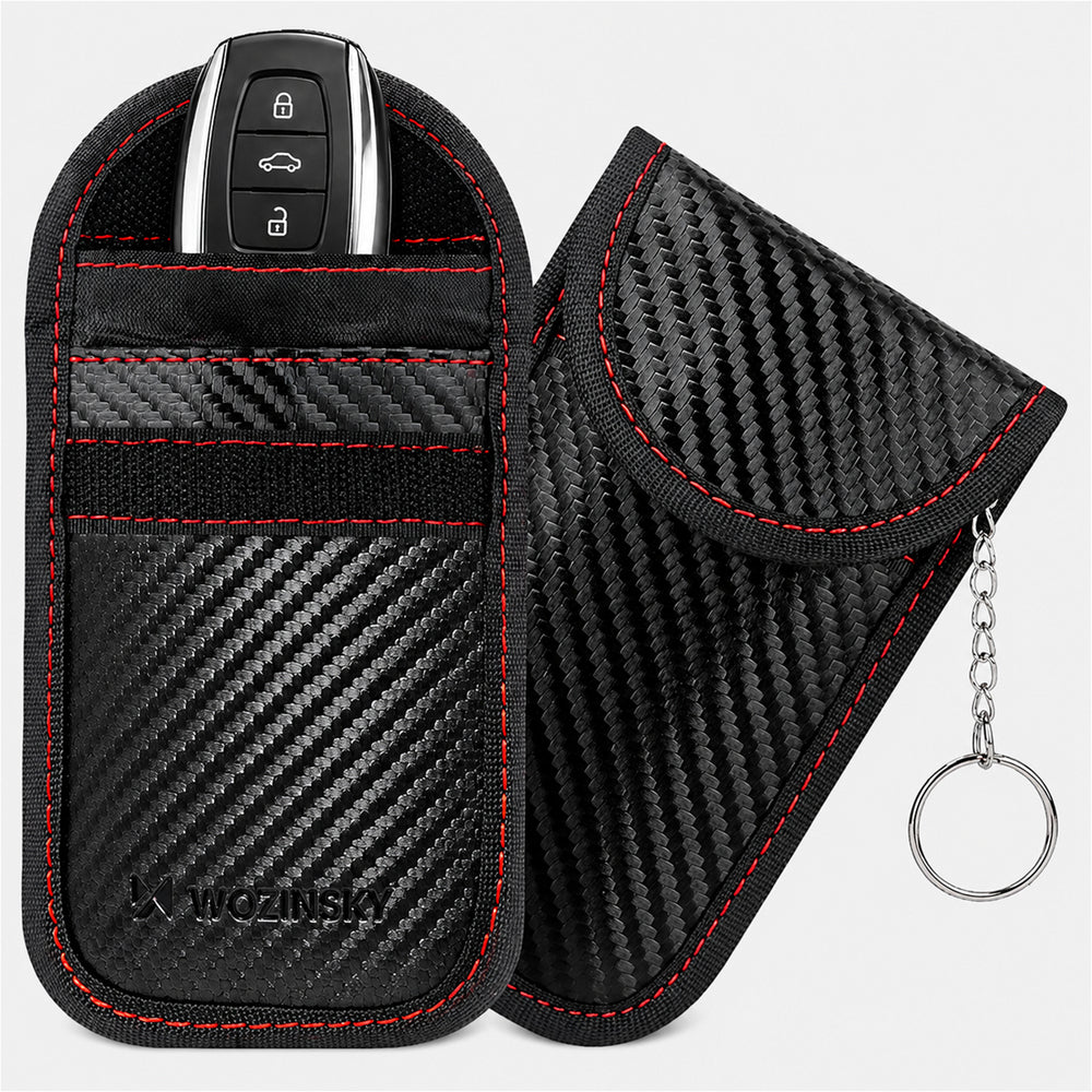 Wozinsky WPB-R14 RFID signālu bloķējošs maciņš auto bezatslēgas atslēgai 14×9 cm, melns