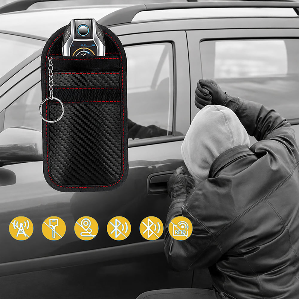 Wozinsky WPB-R14 RFID signālu bloķējošs maciņš auto bezatslēgas atslēgai 14×9 cm, melns