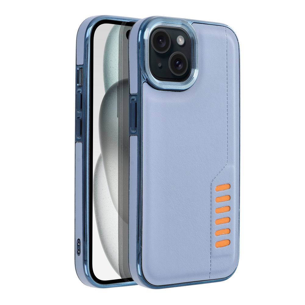 Aizsargvāciņš iPhone 15 – MILANO, zils — attēls 2