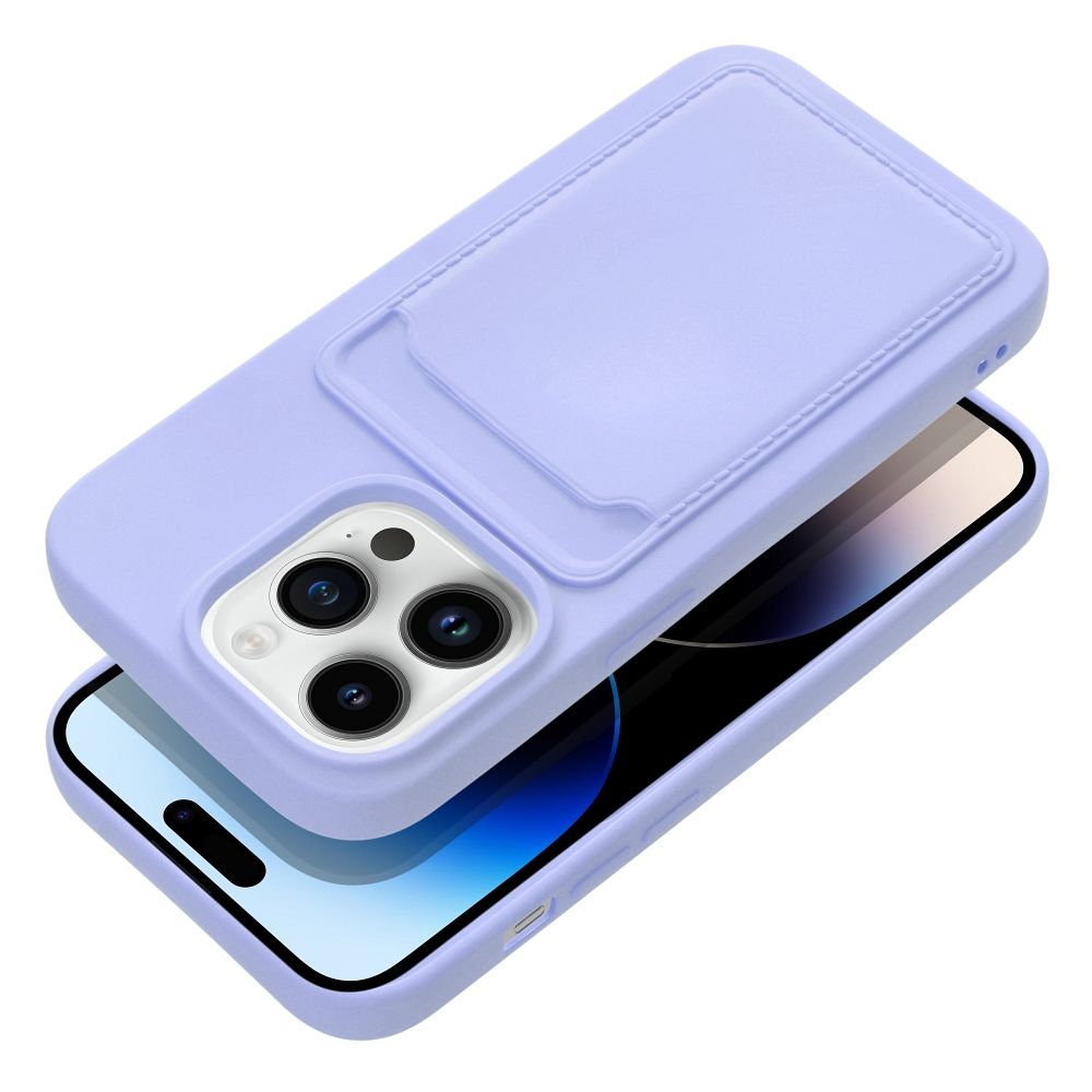 Aizsargvāciņš iPhone 14 Pro – CARD, violets — attēls 3