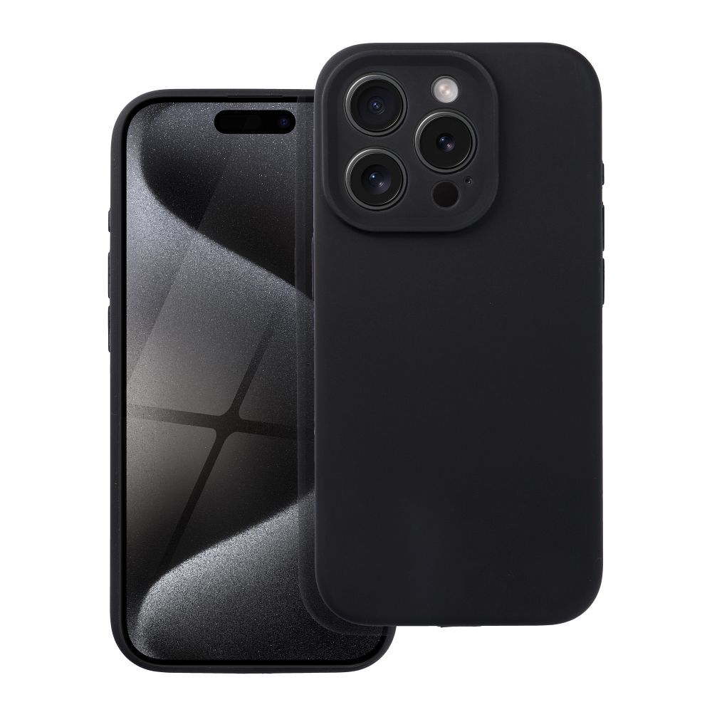 Aizsargvāciņš iPhone 16 Pro Max – SILICONE 2mm, melns — attēls 2