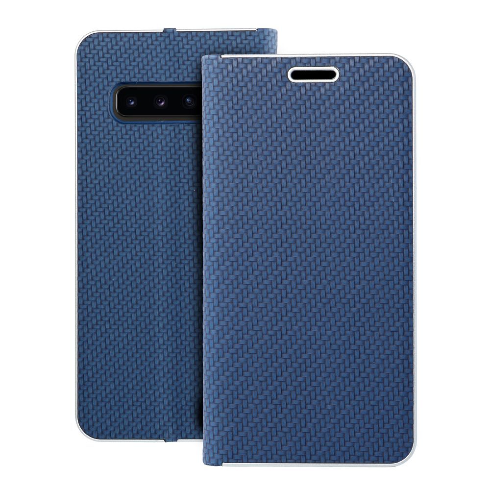 Aizsargvāciņš Samsung S10 – LUNA Carbon, zils