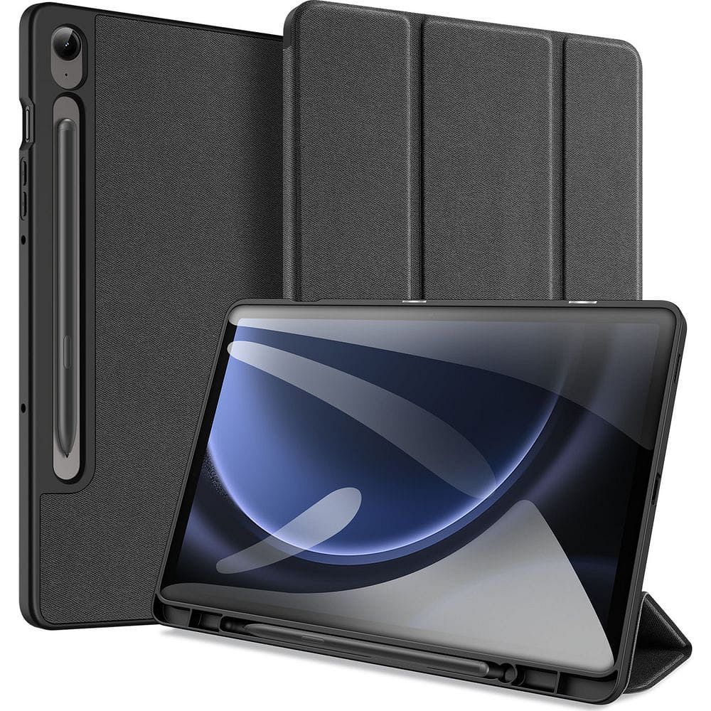 Aizsargvāciņš Samsung Tab S9 FE – DUX DUCIS DOMO foldable with pencil storage, melns