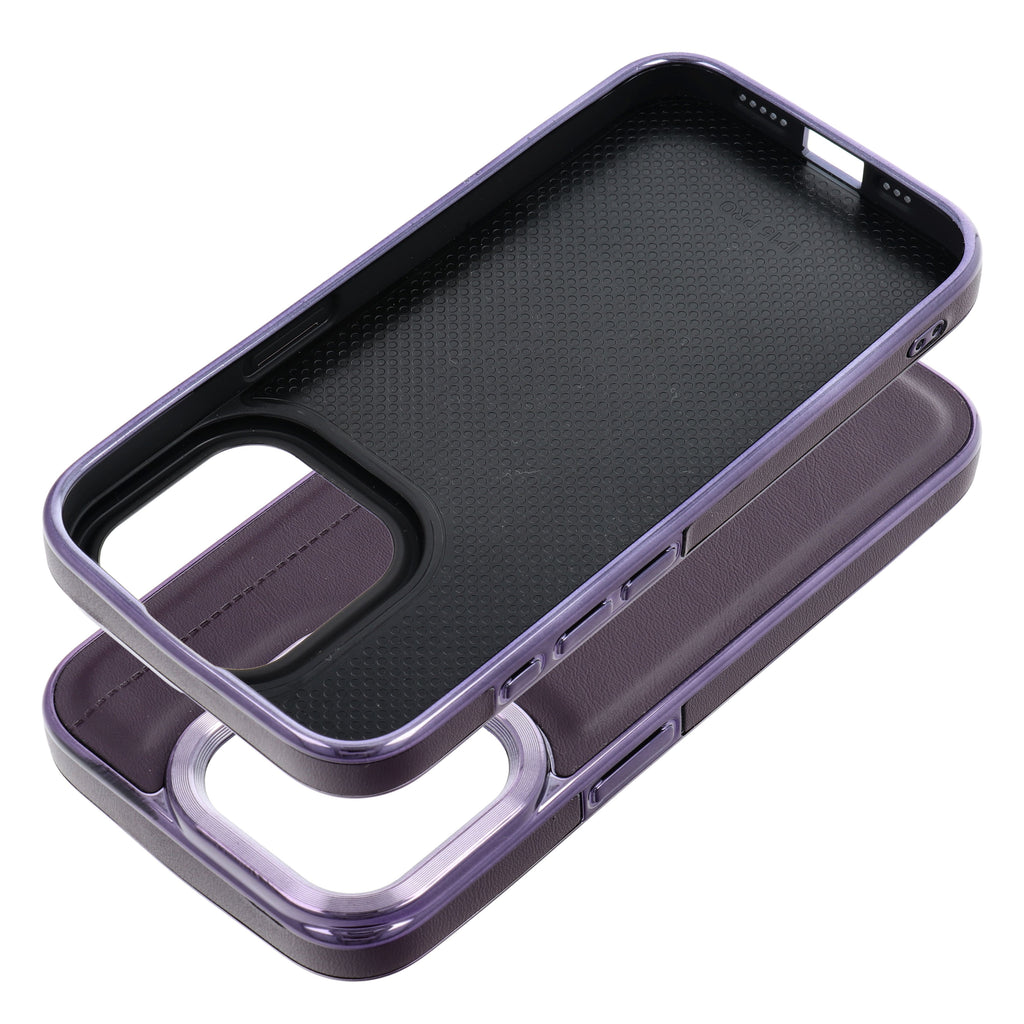 Aizsargvāciņš iPhone 15 Pro dark – MILANO, violets — attēls 3