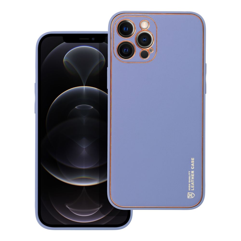 Aizsargvāciņš iPhone 12 Pro Max – LEATHER, zils