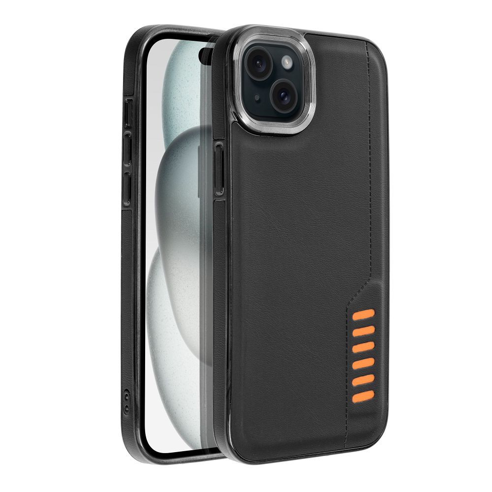 Aizsargvāciņš iPhone 15 Plus – MILANO, melns — attēls 2