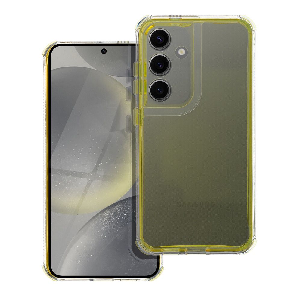 Aizsargvāciņš Samsung A16 5G – MATRIX CLEAR, dzeltens