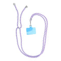 SWING (6mm) pendant for the phone with adjustable length / cord length 165cm (max 82.5cm in the loop) / on the shoulder or neck - white - purple
