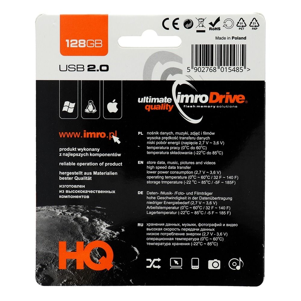 USB zibatmiņa IMRO pendrive AXIS 128GB USB2.0 — attēls 2