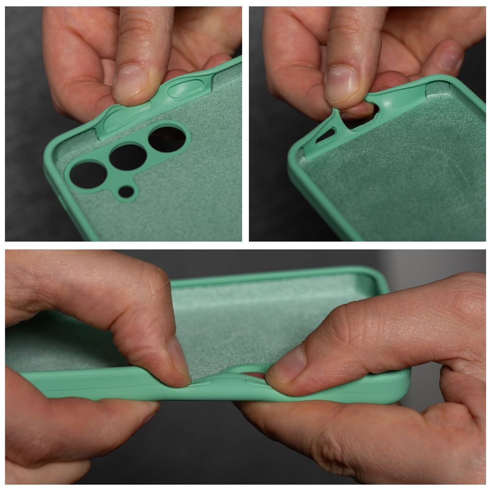 Aizsargvāciņš Samsung S24 FE mint – SILICONE 2mm — attēls 4