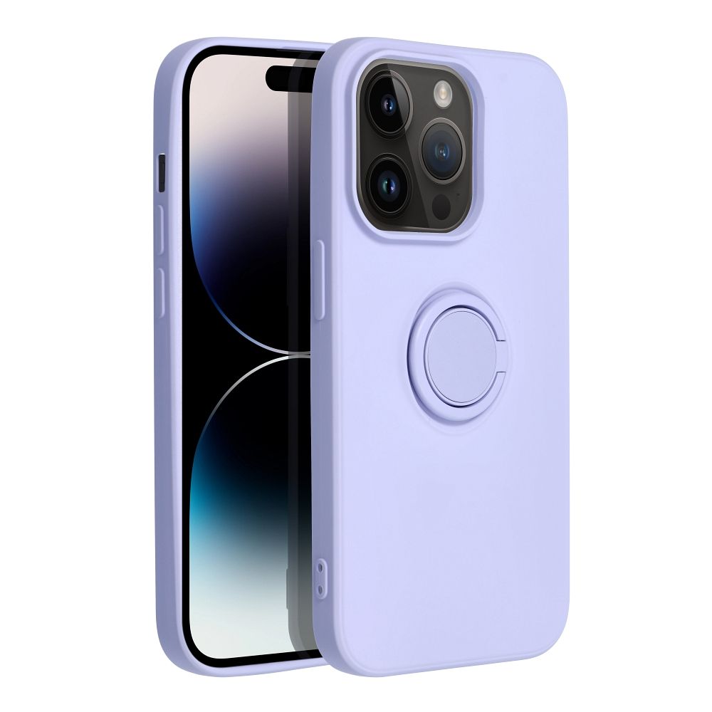 Aizsargvāciņš iPhone 14 Pro – SILICONE RING, violets — attēls 3