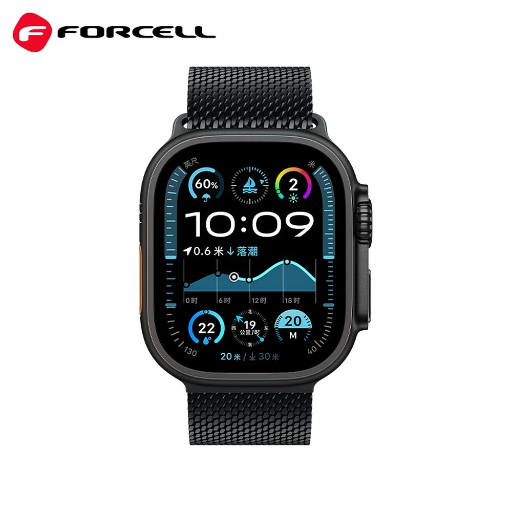 Forcell F-Design FA11 siksniņa Apple Watch 38 / 40 / 41 mm, melna