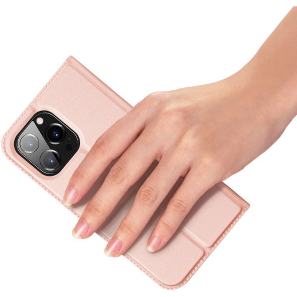 Aizsargvāciņš iPhone 15 Pro Max rose – DUX DUCIS wallet SKIN PRO — attēls 3