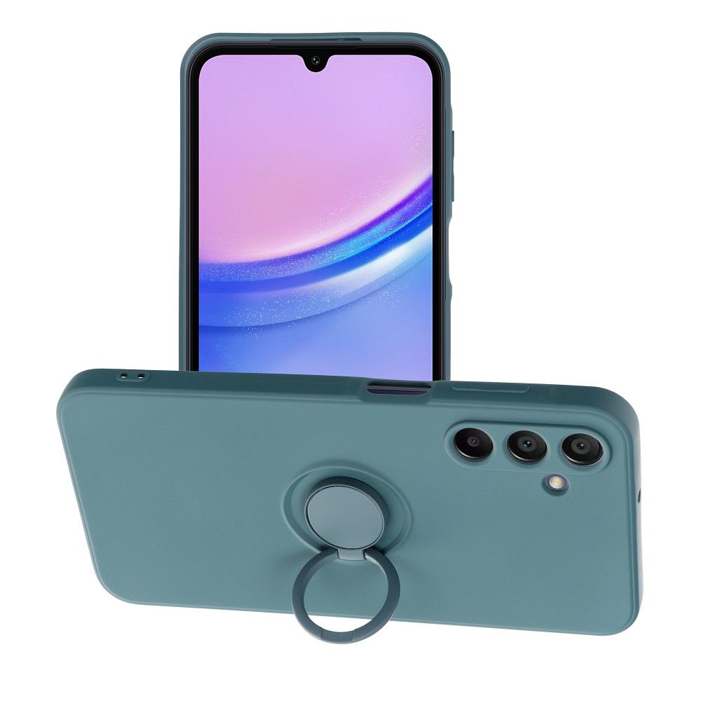 Aizsargvāciņš Samsung A15 5G / A15 4G – SILICONE RING, zaļš