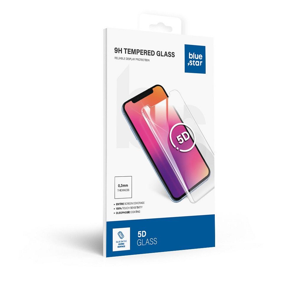 Aizsargstikls Samsung Galaxy S22 Ultra – Blue Star Full Face (full glue/small size) - black Tempered Glass Blue Star — attēls 4