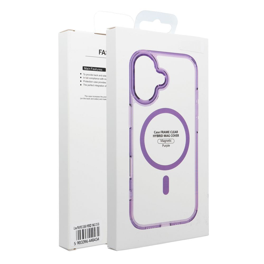 Frame Clear Hybrid Mag Cover aizsargvāciņš Xiaomi Redmi 17 4G / 5G, violets