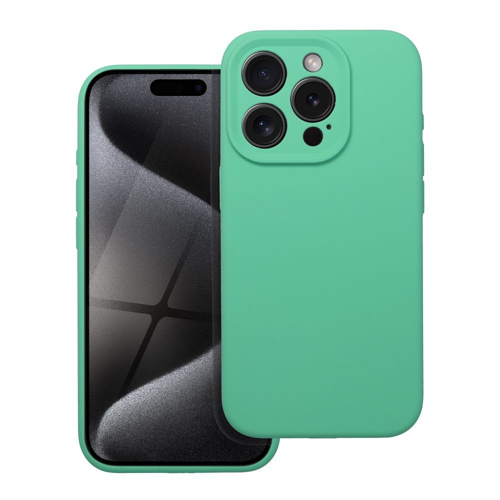Aizsargvāciņš iPhone 16 Pro Max mint – SILICONE 2mm — attēls 2