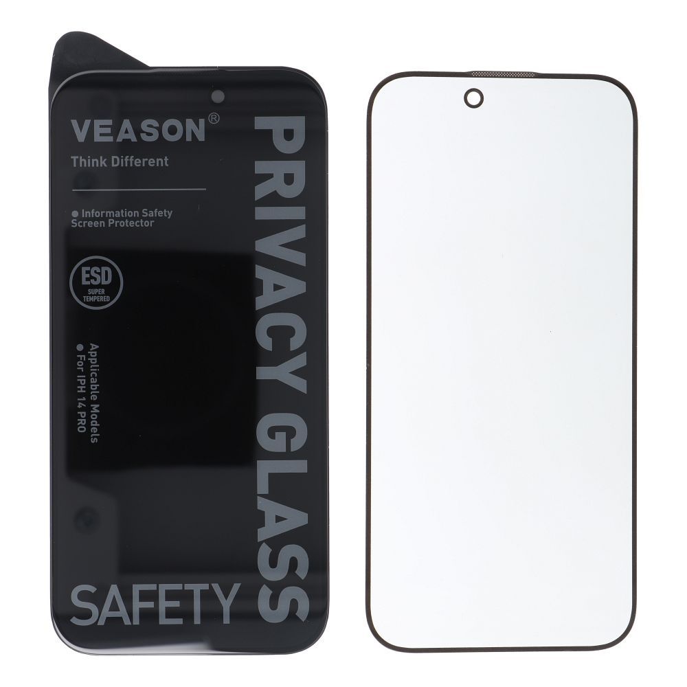 Aizsargstikls iPhone XR / 11 – 6D Pro Veason Privacy, melns — attēls 2