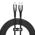 Kabelis BASEUS cable USB A to Lightning 2,4A Glimmer CADH000301 2 m black