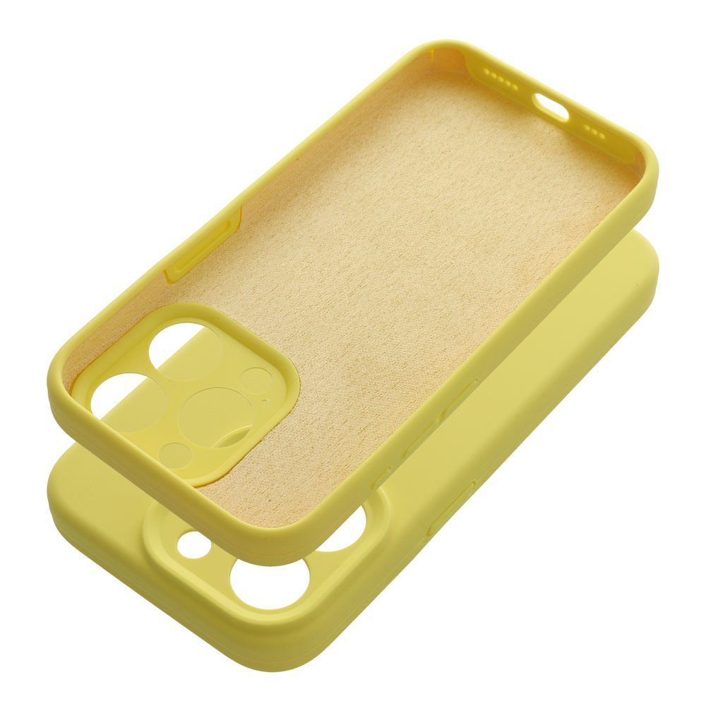 Aizsargvāciņš iPhone 16 Pro Max lemon – SILICONE 2mm