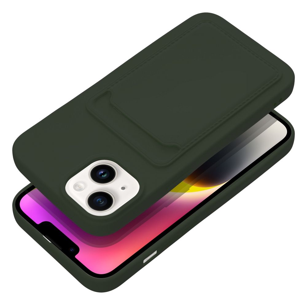 Aizsargvāciņš iPhone 14 – CARD, zaļš — attēls 3