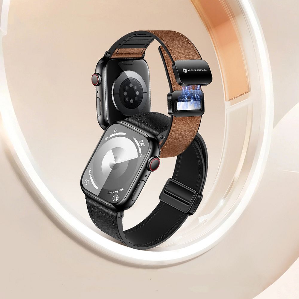 Forcell F-Design FA21 siksniņa Apple Watch 38 / 40 / 41 mm, brūna