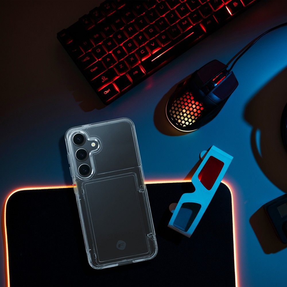Aizsargvāciņš Samsung S24 – FORCELL F-PROTECT Crystal Pocket, caurspīdīgs — attēls 4