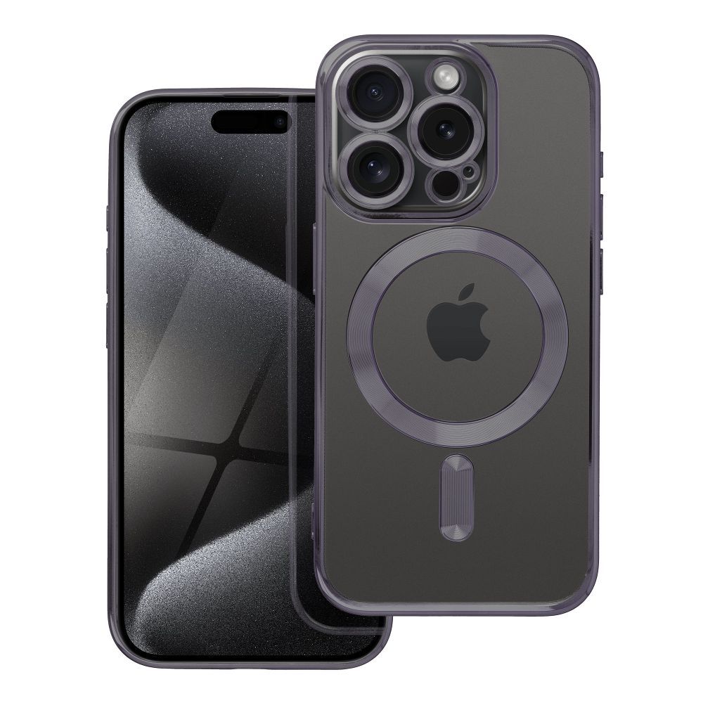 Aizsargvāciņš iPhone 15 Pro – ELECTRO MAG compatible with MagSafe, melns