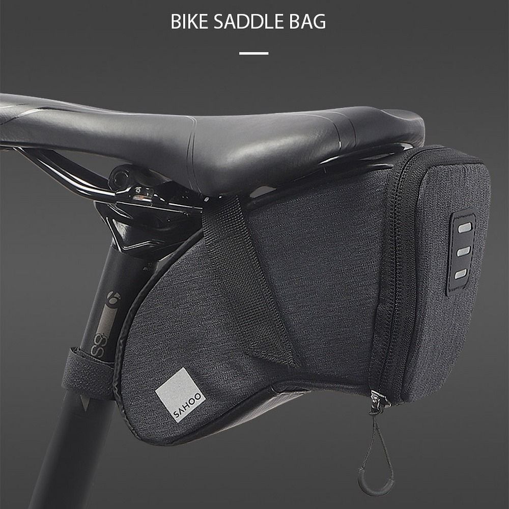 Velosipēda vai skrejriteņa soma SAHOO bike bag under the bicycle seat with zip 1L 131470L-SA black — attēls 4
