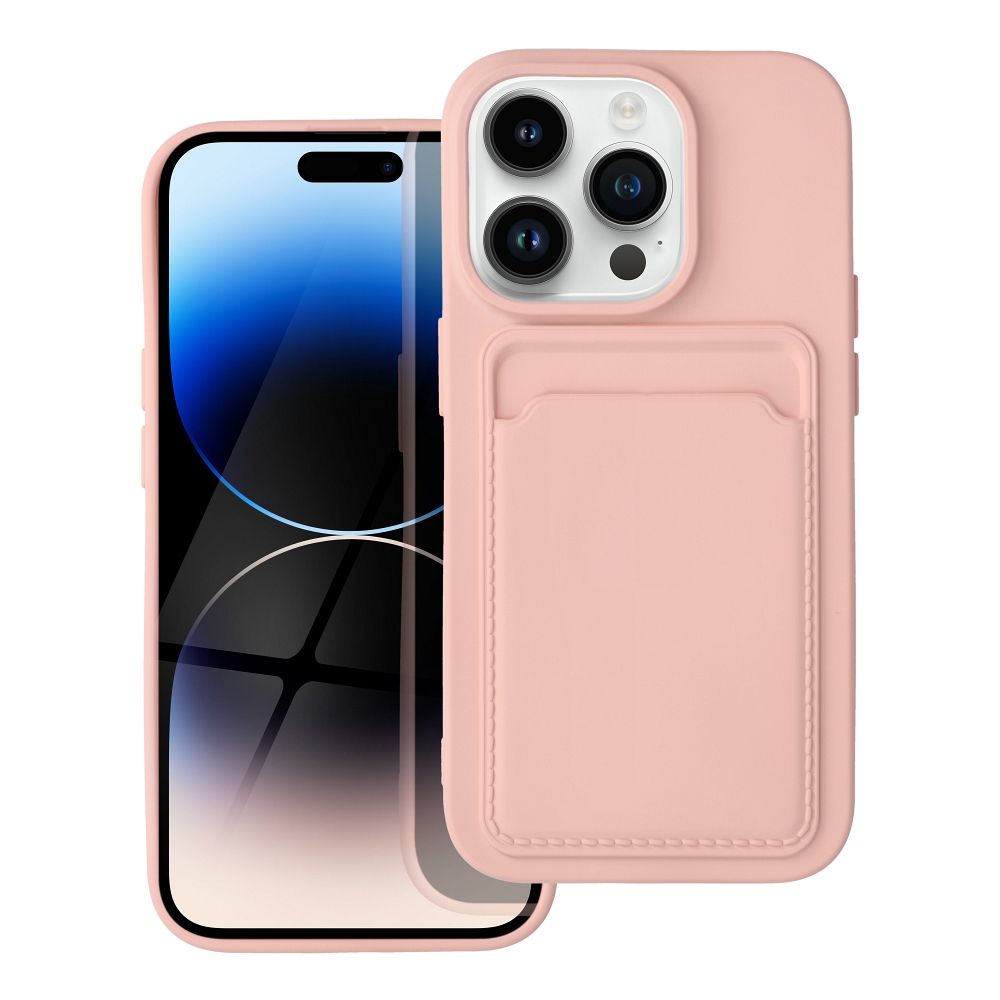 Aizsargvāciņš iPhone 14 Pro – CARD, rozā