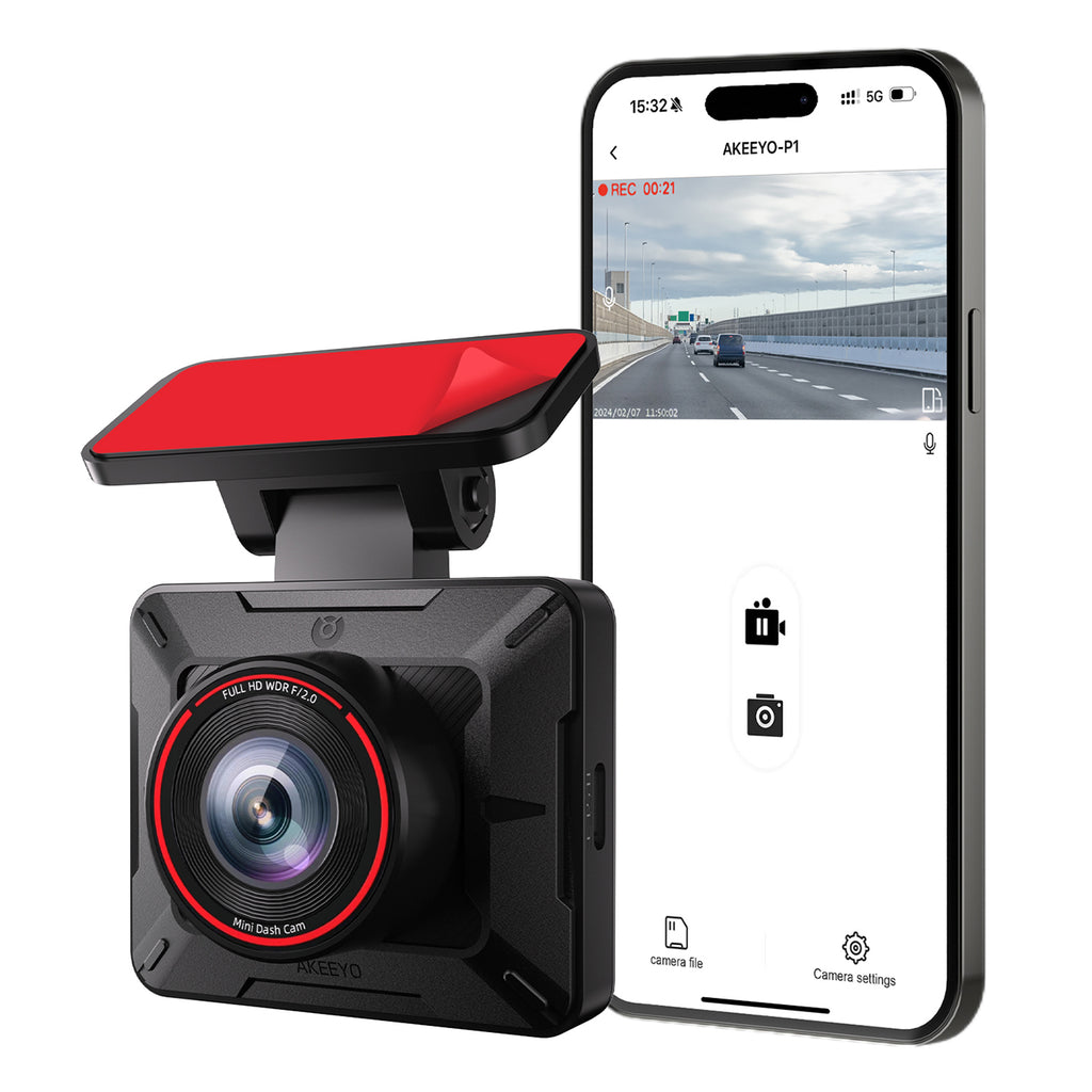AKEEYO P1 Full HD 30 fps auto videoreģistrators, melns