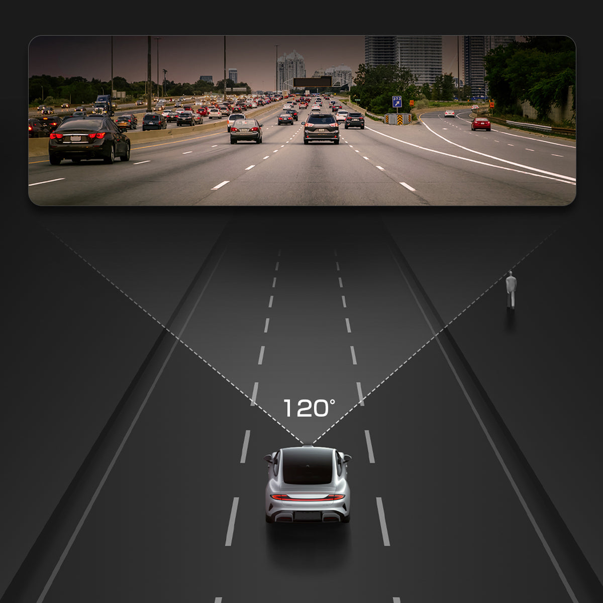 AKEEYO P1 Full HD 30 fps auto videoreģistrators, melns