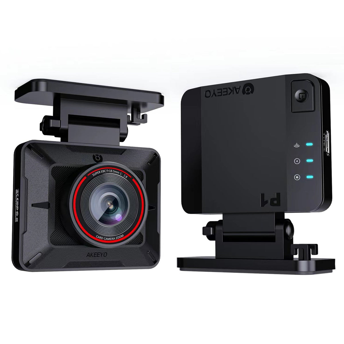 AKEEYO P1 Full HD 30 fps auto videoreģistrators, melns