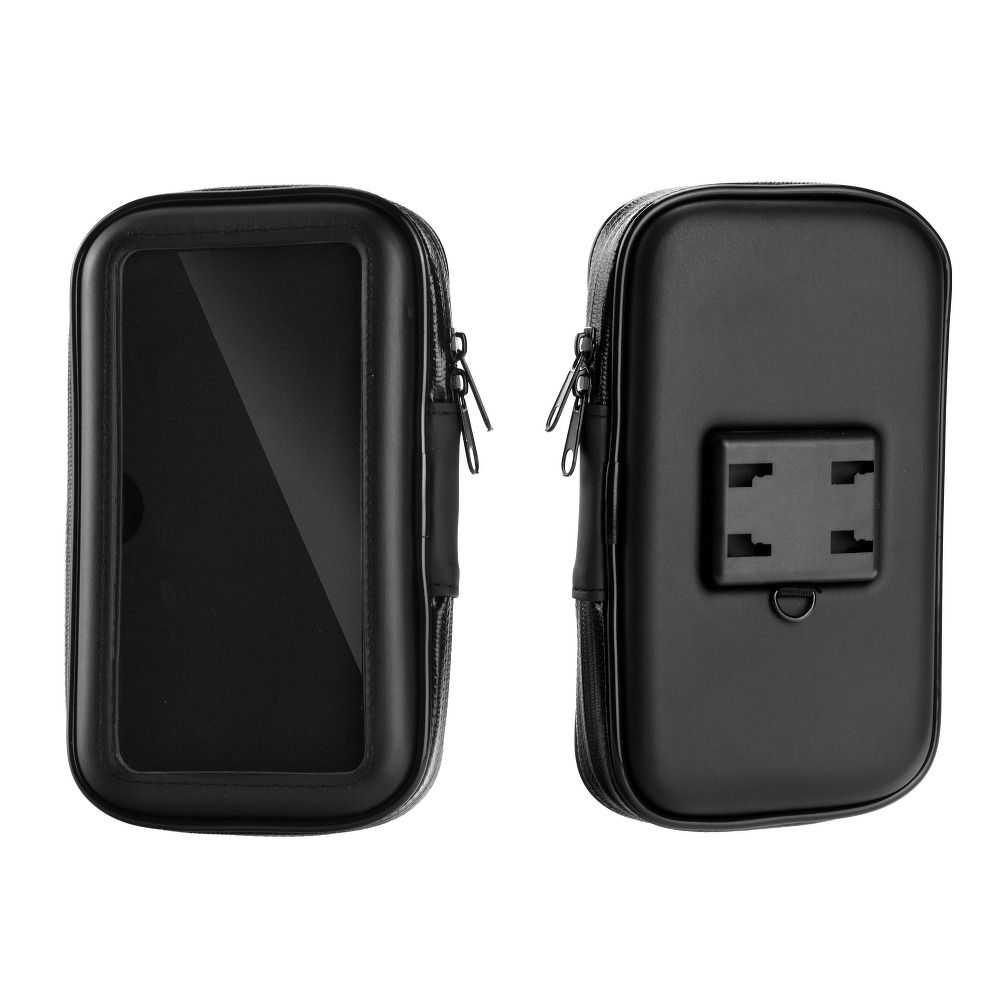 Motorcycle holder for mobile phone waterproof with zip ( 4,8" - 5,5" ) black — attēls 4