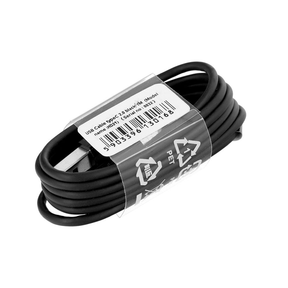 Kabelis Cable USB A to Type C 2.0 HD21 1 m black — attēls 3