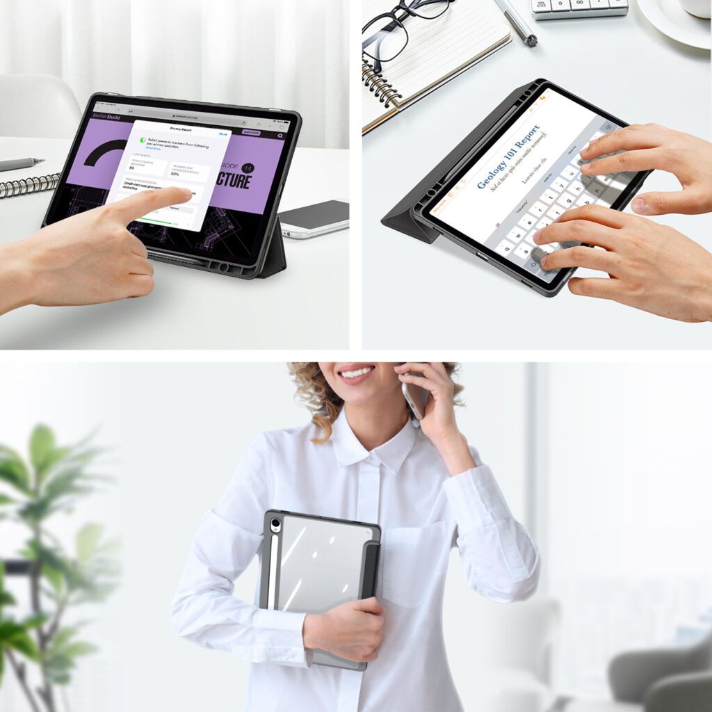 Aizsargvāciņš Samsung Tab S9 – DUX DUCIS TOBY with pencil storage, melns — attēls 2