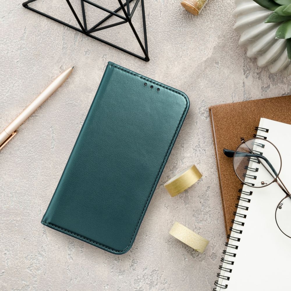 Aizsargvāciņš Xiaomi 12T / 12T Pro – SMART MAGNETO, tumši zaļš — attēls 3