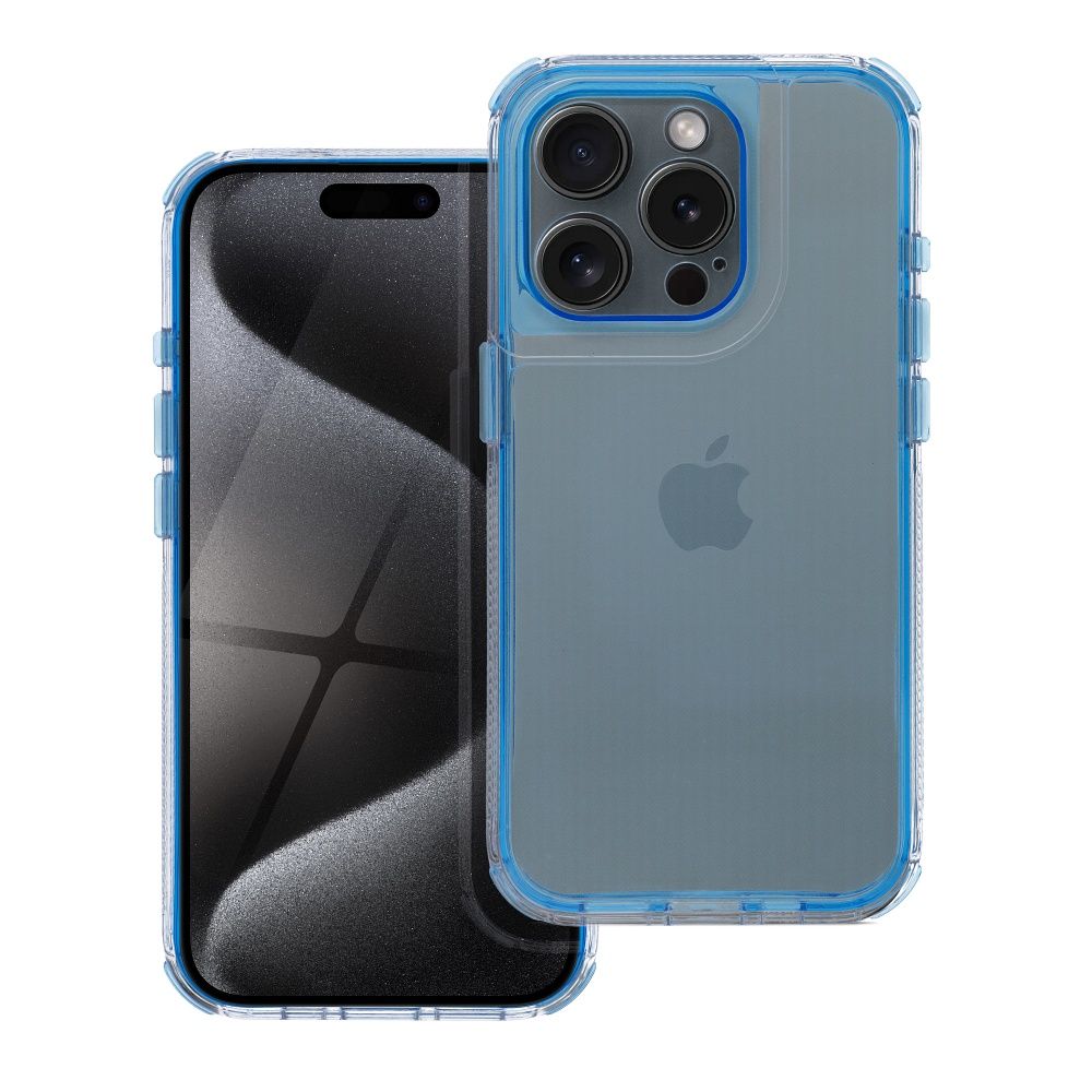Aizsargvāciņš iPhone 16 PLUS – MATRIX CLEAR, zils