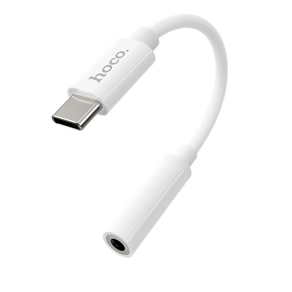 Adapteris HOCO adapter AUX Type C to Jack 3,5 mm LS30 white