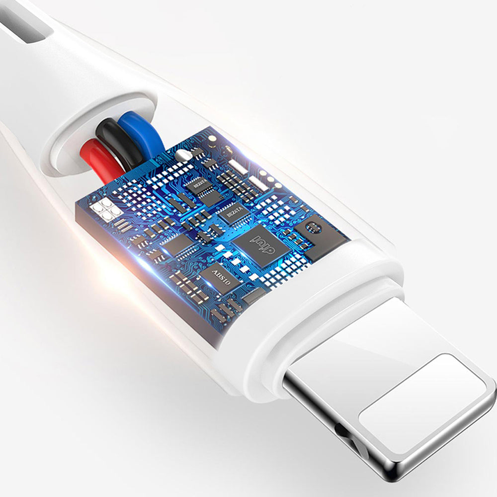Kabelis Dudao USB / Lightning 3A 1m white cable (L2L 1m white) — attēls 2