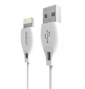 Kabelis Dudao cable USB / Lightning cable 2.4A 1m white (L4L 1m white)