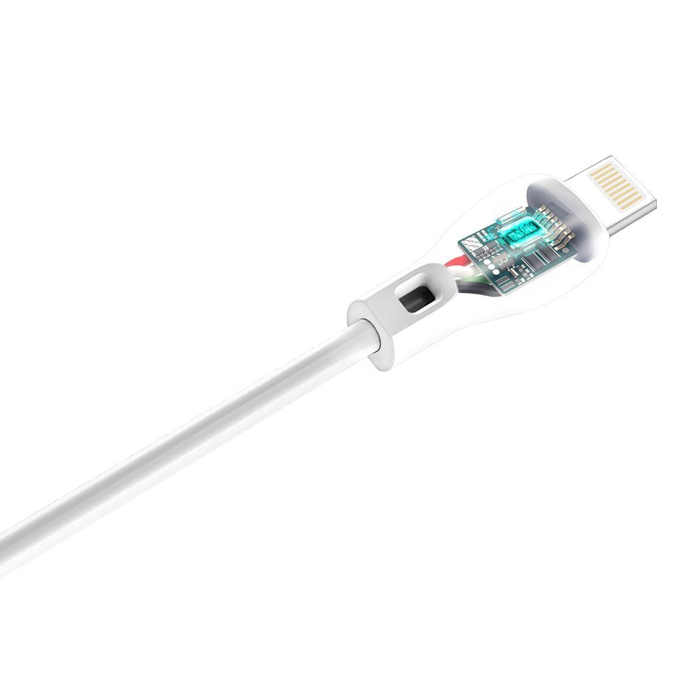 Kabelis Dudao cable USB / Lightning cable 2.4A 1m white (L4L 1m white) — attēls 3