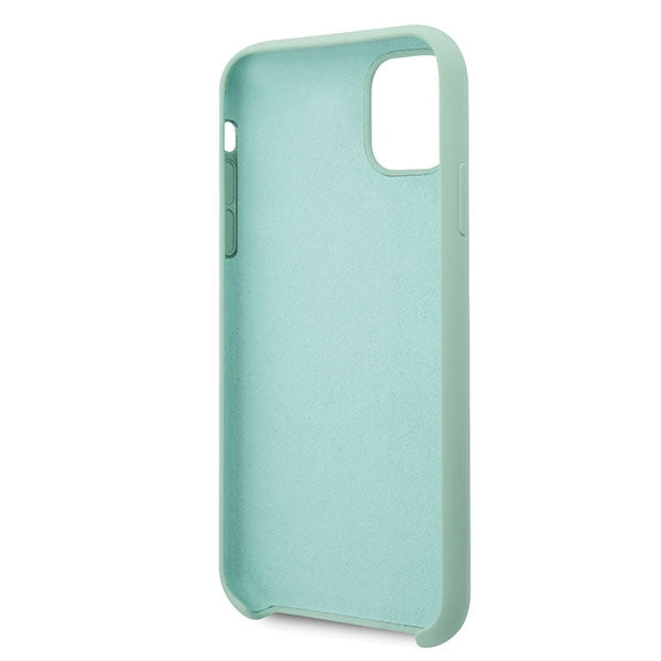 Aizsargvāciņš iPhone 11 Pro Max green/green hard case Silicone Vintage Gold Logo – Guess GUHCN65LSLMGG — attēls 4