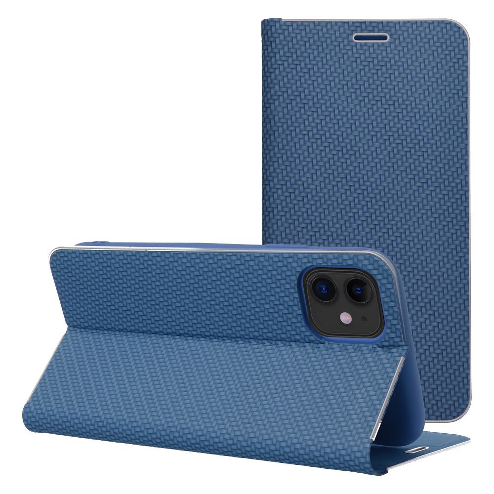 Aizsargvāciņš iPhone 11 – LUNA Carbon, zils