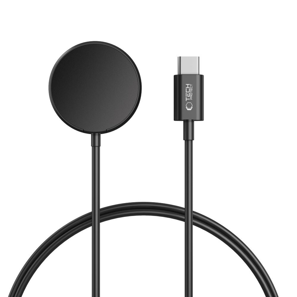 Tech-Protect MC03 UltraBoost bezvadu lādētājs Samsung Galaxy Watch, USB-C, 1 m, melns