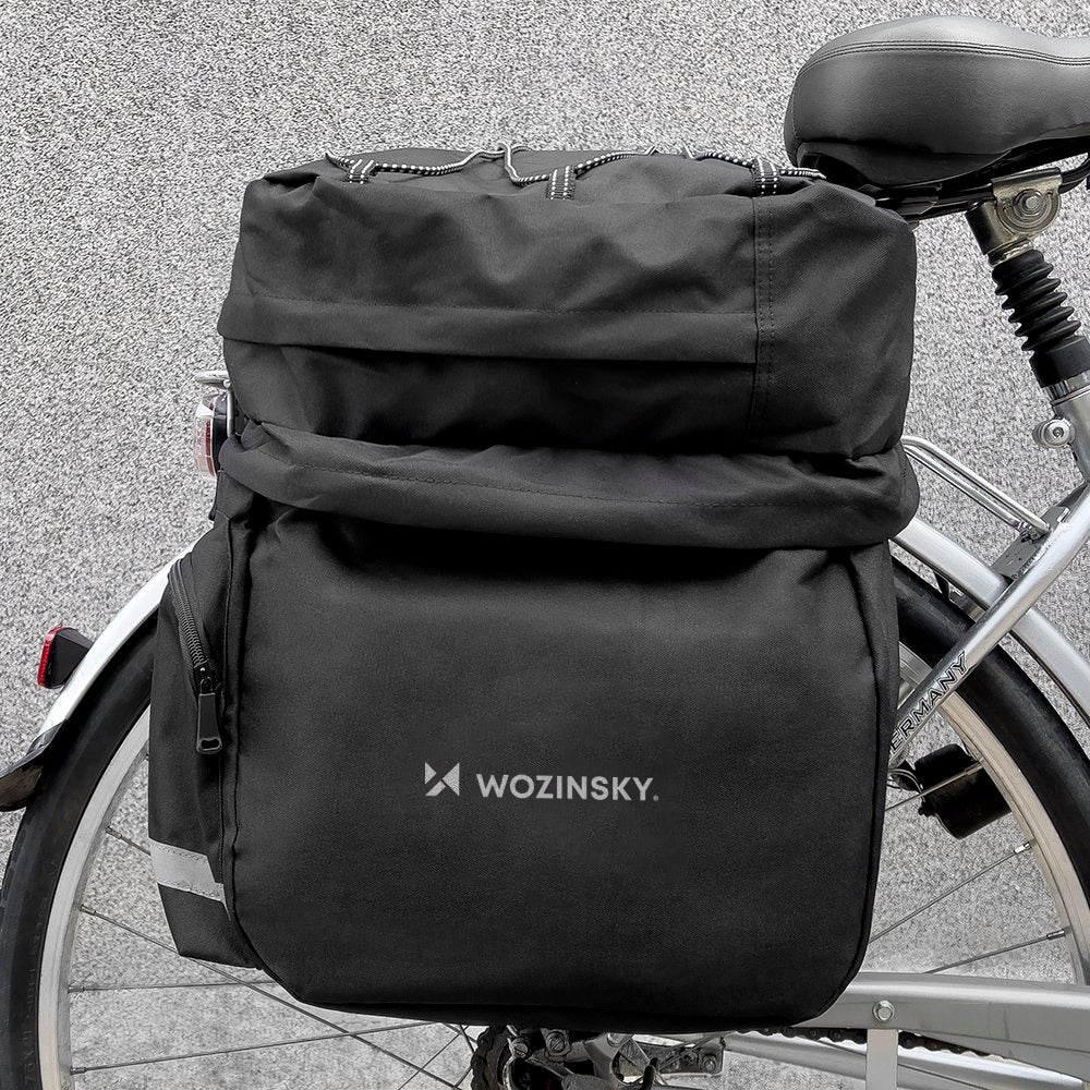 Wozinsky WBB13BK velosipēda bagāžnieka soma 60 l ar lietus pārvalku, melna