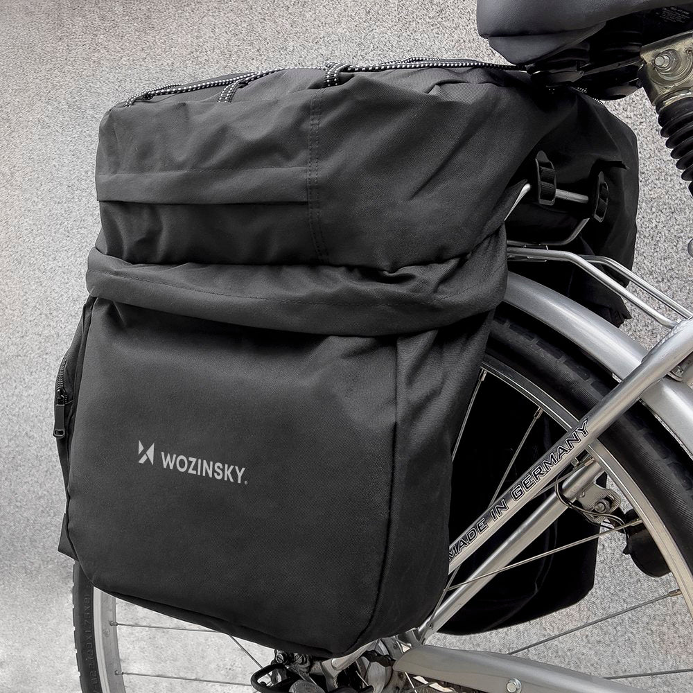 Wozinsky WBB13BK velosipēda bagāžnieka soma 60 l ar lietus pārvalku, melna
