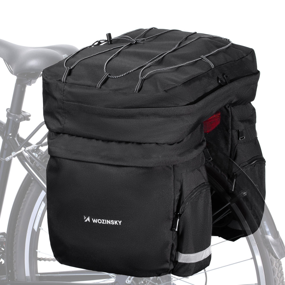 Wozinsky WBB13BK velosipēda bagāžnieka soma 60 l ar lietus pārvalku, melna