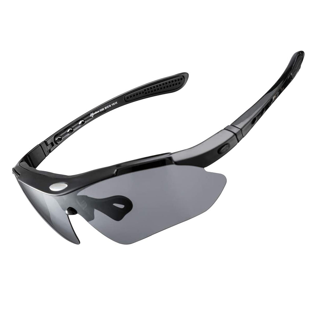Rockbros 10003 polarizētas velobraukšanas brilles UV400, melnas